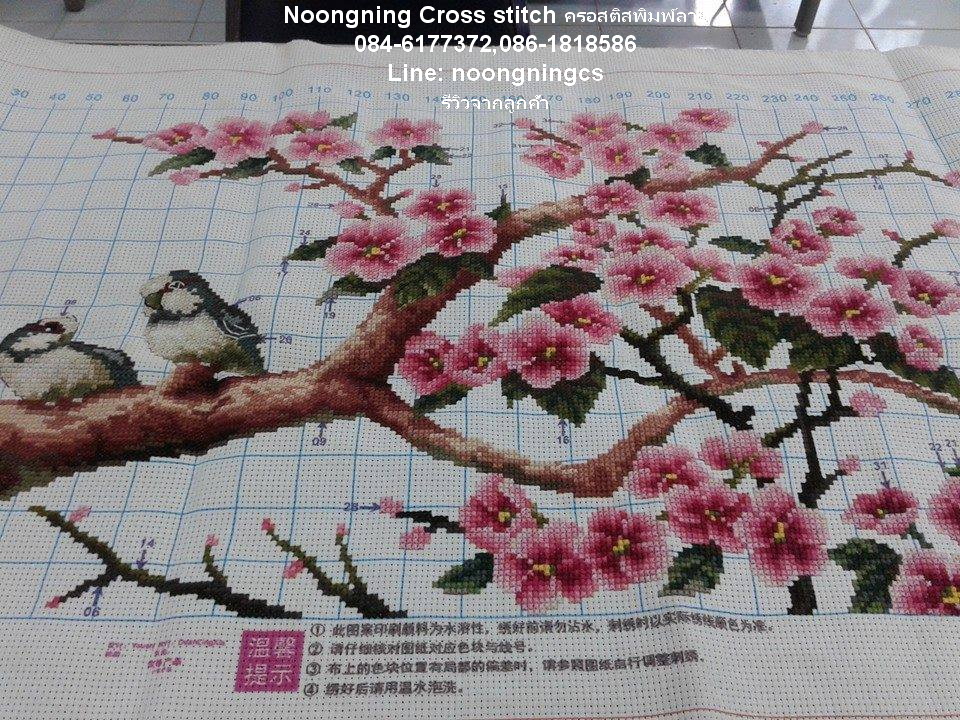 อินทรีย์ ชุดปักครอสติช พิมพ์ลาย ครอสติสจีน งานฝีมือ DIY