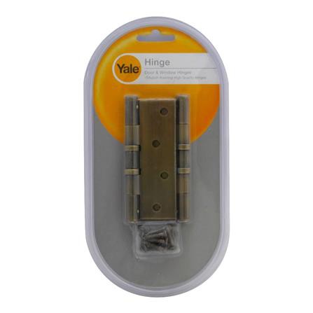 บานพับ 4 นิ้วX3 นิ้ว YALE HI-AB43SBL AB P2 แข็งแรง ทนทานต่อการใช้งาน