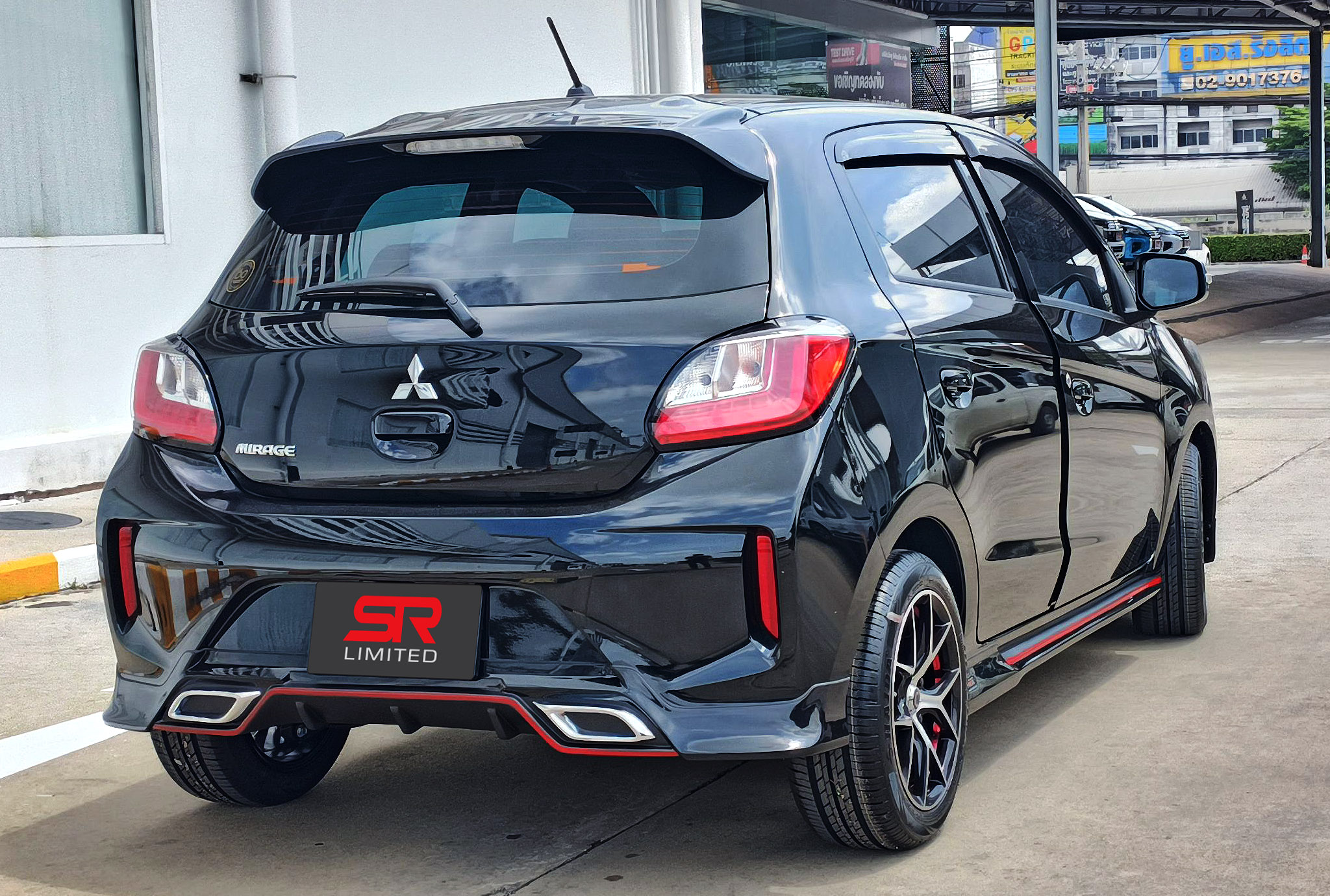 ชุดแต่งรถ สเกิร์ต-สปอยเลอร์ New Mitsubishi Mirage 2020 ทรง SR-Limited By OSR