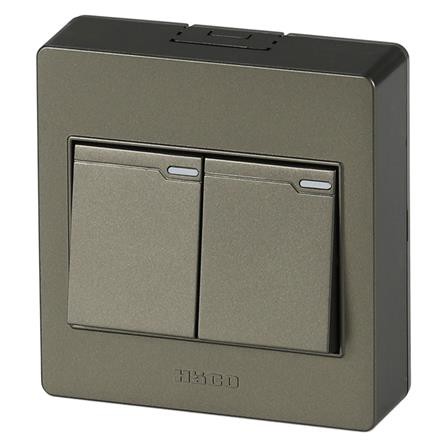 ชุดสวิตช์ 1ทาง 1 ช่อง HACO M3N-S21-CC ทนต่อการใช้งาน