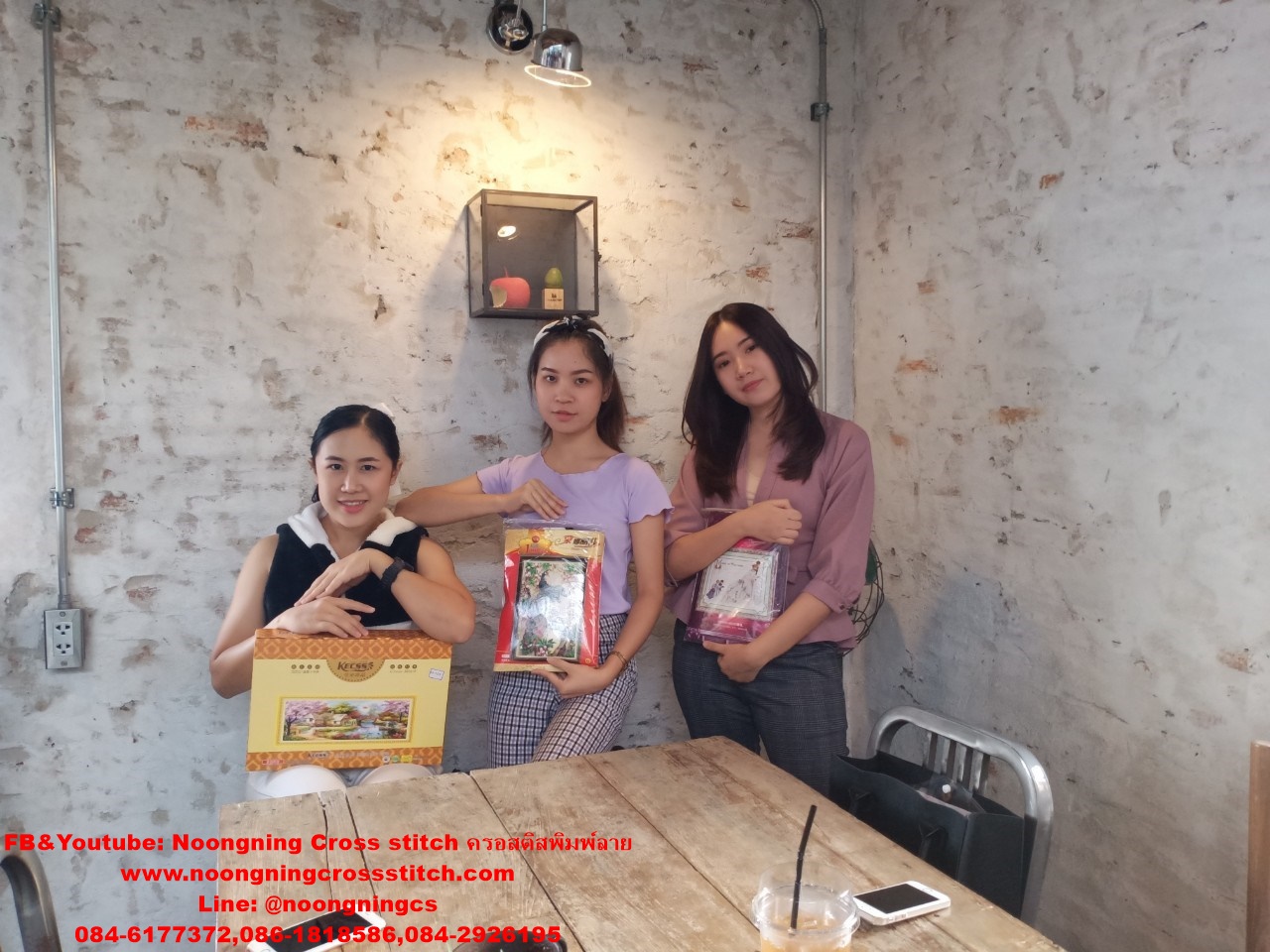 ปลาคราฟมงคล ดอกเหมย ชุดปักครอสติส พิมพ์ลาย ครอสติสจีน งานฝีมือทำที่บ้าน DIY