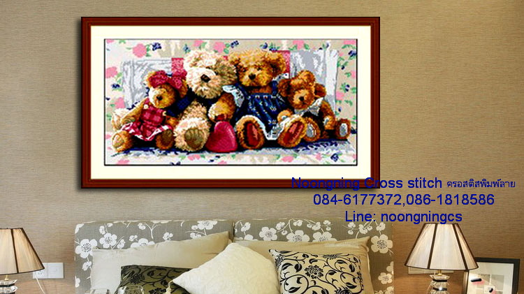 น้องหมาน่ารัก ชุดปักครอสติช พิมพ์ลาย ครอสติสจีน งานฝีมือ DIY