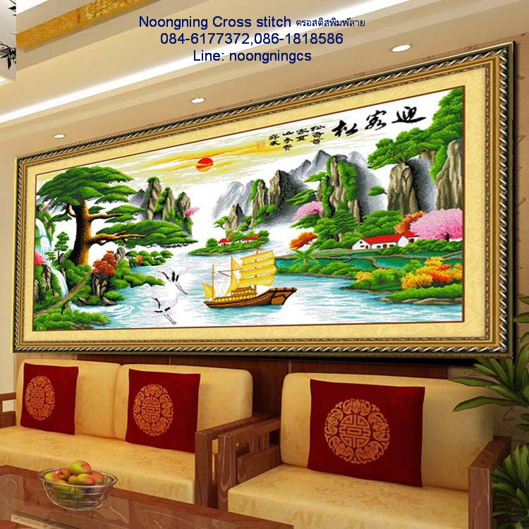 นางระบำจีน ชุดปักครอสติส พิมพ์ลาย ครอสติสจีน งานฝีมือทำที่บ้าน DIY