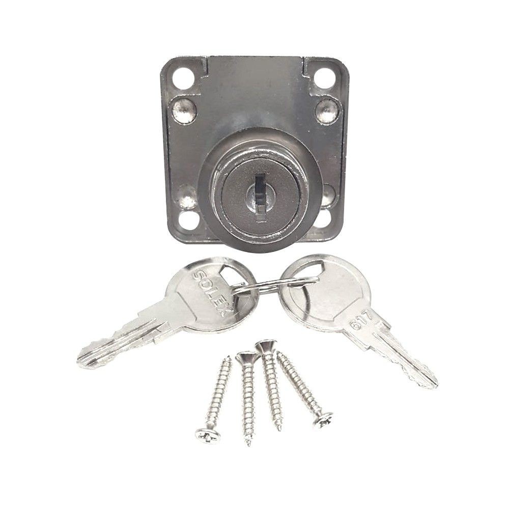 กุญแจล็อกลิ้นชัก SOLEX WF194 DRAWER LOCK SOLEX WF194 ผลิตจากซิงค์อัลลอยเคลือบนิกเกิ้ล และสแตนเลสสตีล