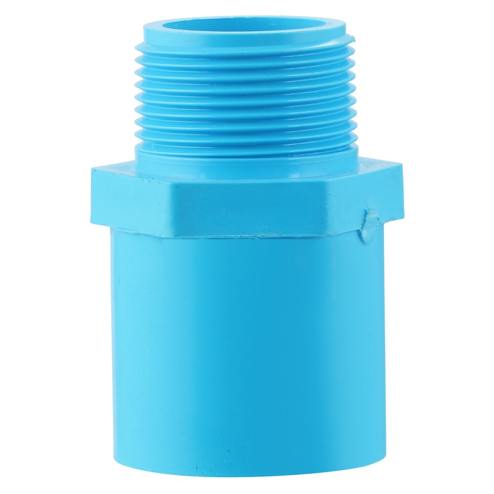 ท่อประปา ข้อต่อ ท่อน้ำ ท่อPVC ข้อต่อตรงเกลียวนอก-หนา SCG 1 1/4" สีฟ้า MPT STRAIGHT PVC SOCKET SCG 1 1/4" LIGHT BLUE