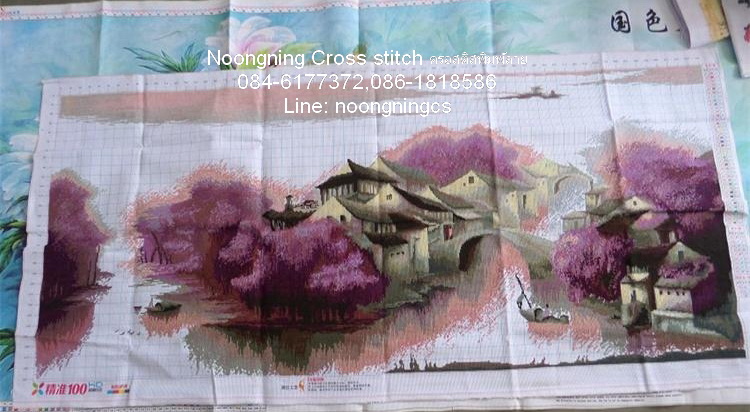 ตัวอักษรจีน ชุดปักครอสติช พิมพ์ลาย ครอสติสจีน งานฝีมือ DIY