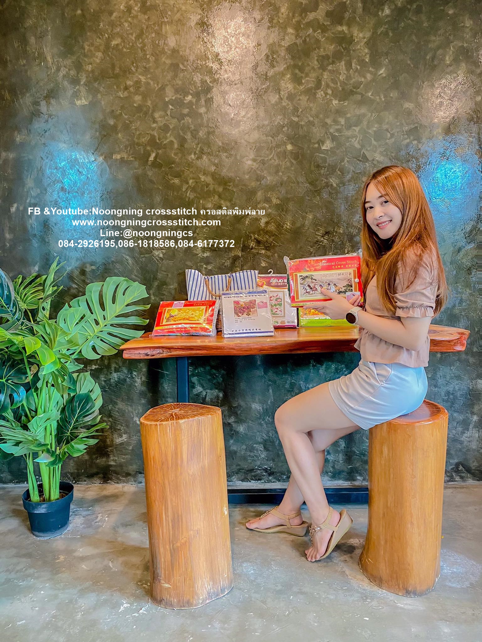 วิวบ้าน ชุดปักครอสติส พิมพ์ลาย ครอสติสจีน งานฝีมือทำที่บ้าน DIY