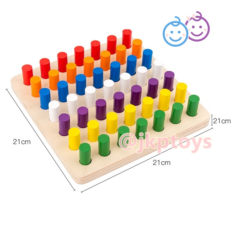 บล็อคไม้ ของเล่นไม้แนวMontessori ของเล่นเสริมพัฒนาการ