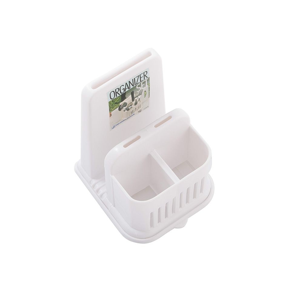 ที่ใส่อุปกรณ์ในครัว 2 ช่อง และเสียบมีด 1193 UTENSIL HOLDER 2HOLE SQUARE 1193 WH