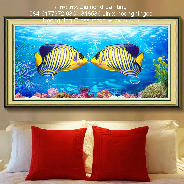 เสือขาว ครอสติสคริสตัล Diamond painting โมเสก ภาพติดเพชร งานฝีมือ DIY