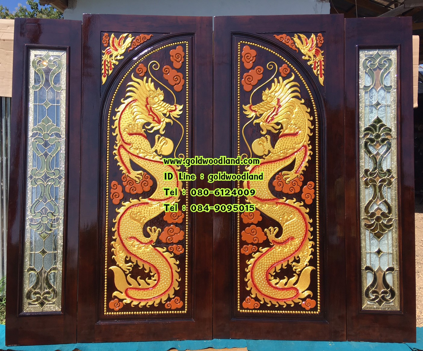 ประตูบ้านไม้สัก GBBB - 231