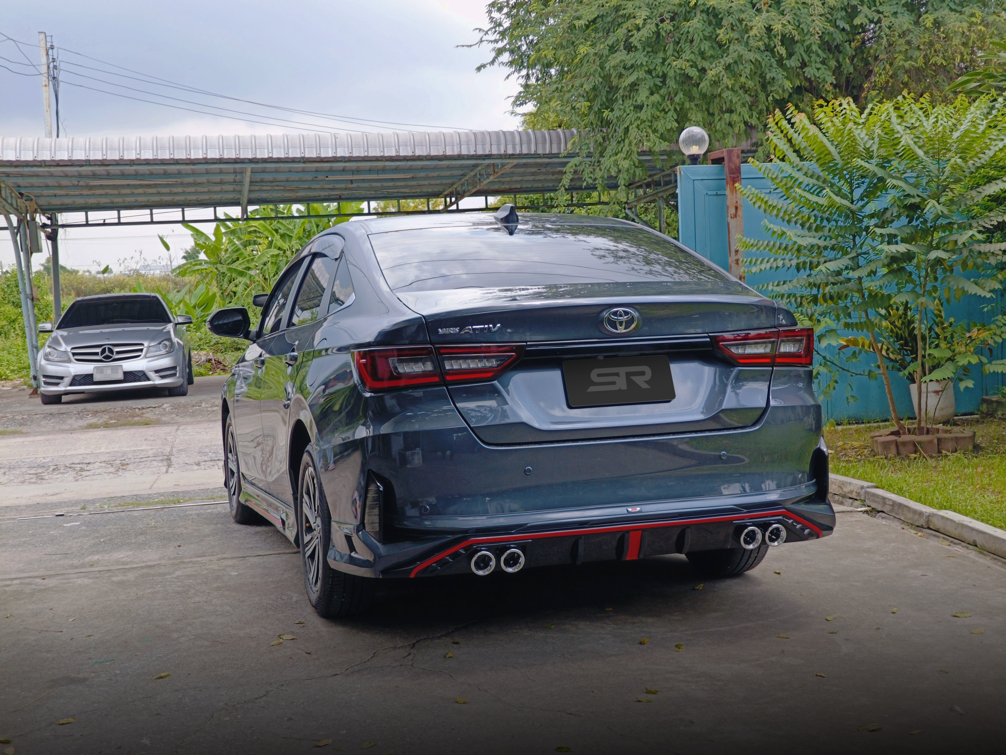 ชุดแต่งรถ-สเกิร์ต-สปอยเลอร์ Toyota New Yaris Ativ 2022 2023 2024