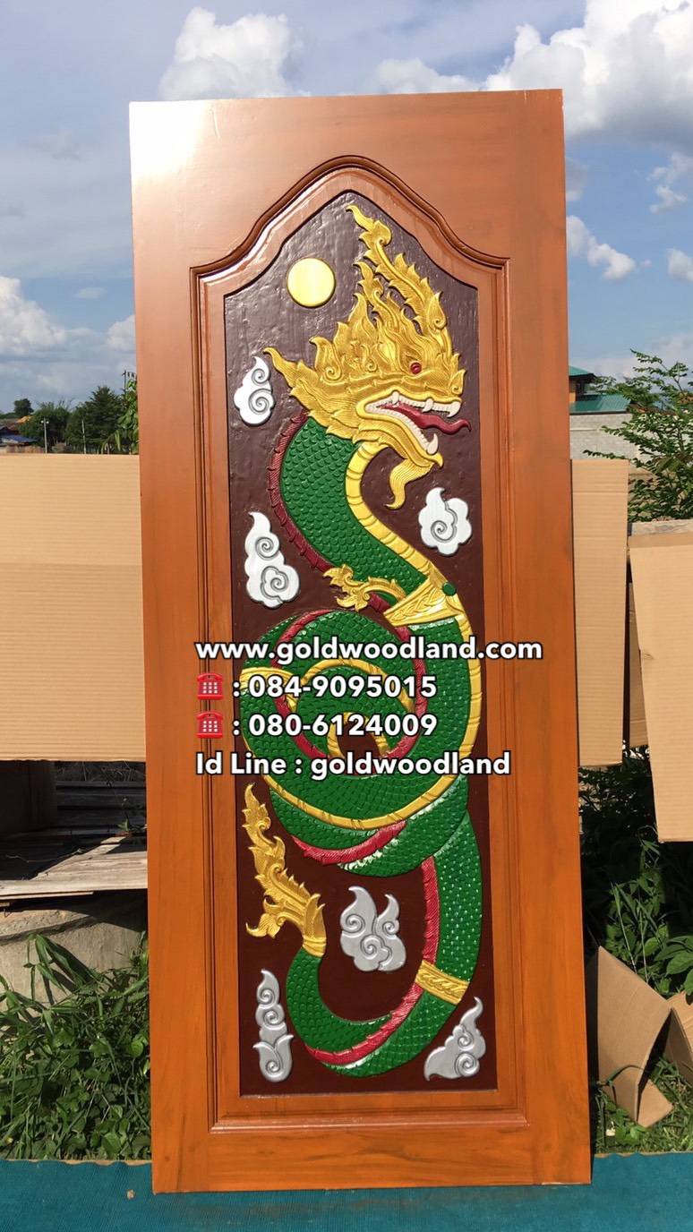 ประตูไม้สักบานเดี่ยว GB - 204