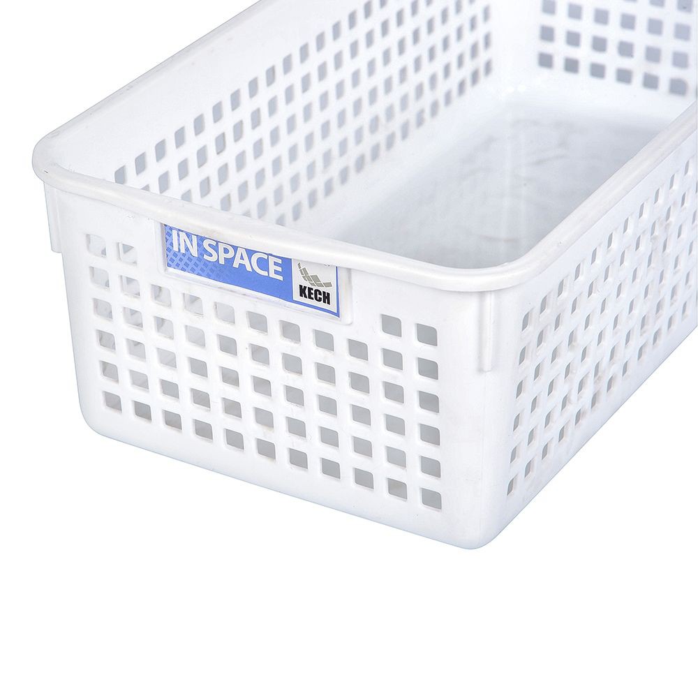 ตะแกรงใส่ของเหลี่ยมสูง กลาง INSPACE KECH 5188 สีขาว KITCHEN GRATE SQUARE INSPACE KECH 5188 WHITE