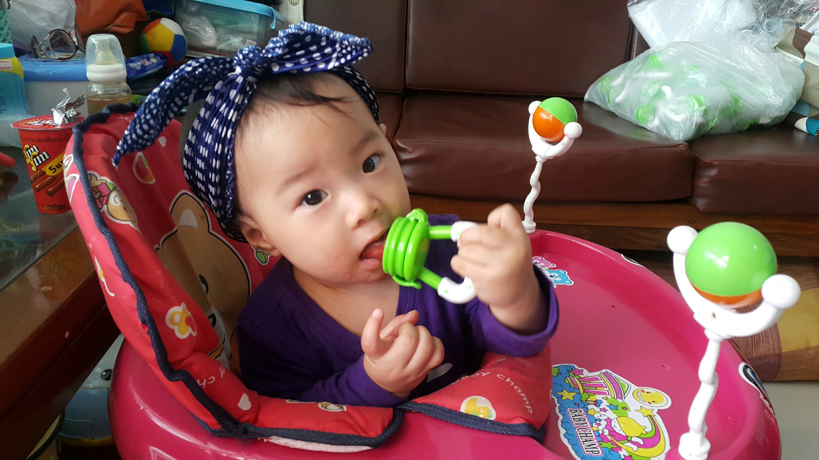 ที่ดูดผลไม้และอาหารเด็กสีเขียว