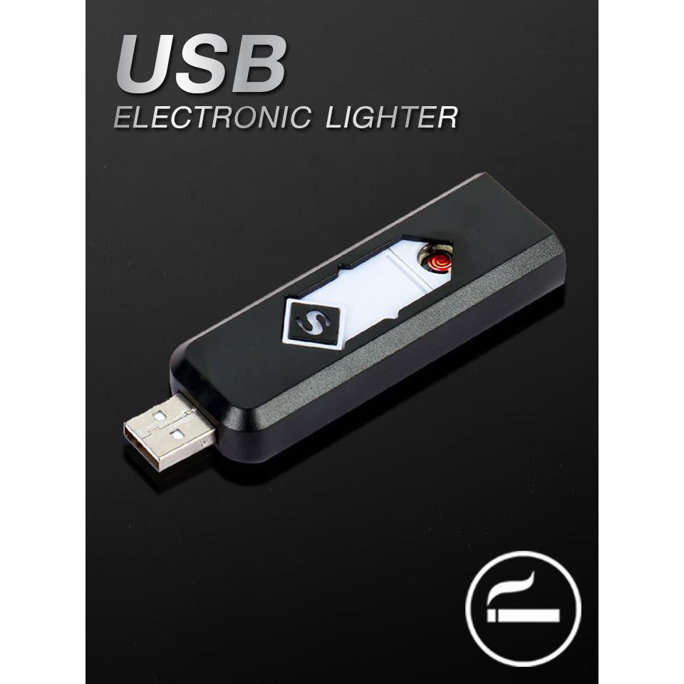 !!สินค้าขายดี!! ไฟแช็คไฟฟ้า USB ไฟแช็คที่จุดไฟ จุดบุหรี่ USB Lighter