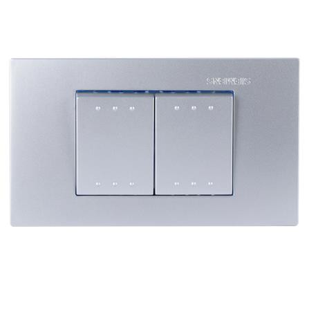 ชุดสวิตช์ 1 ทาง 2 ช่อง SIEMENS 5TA9 855-2PB02 สีเงิน ทนต่อการใช้งาน