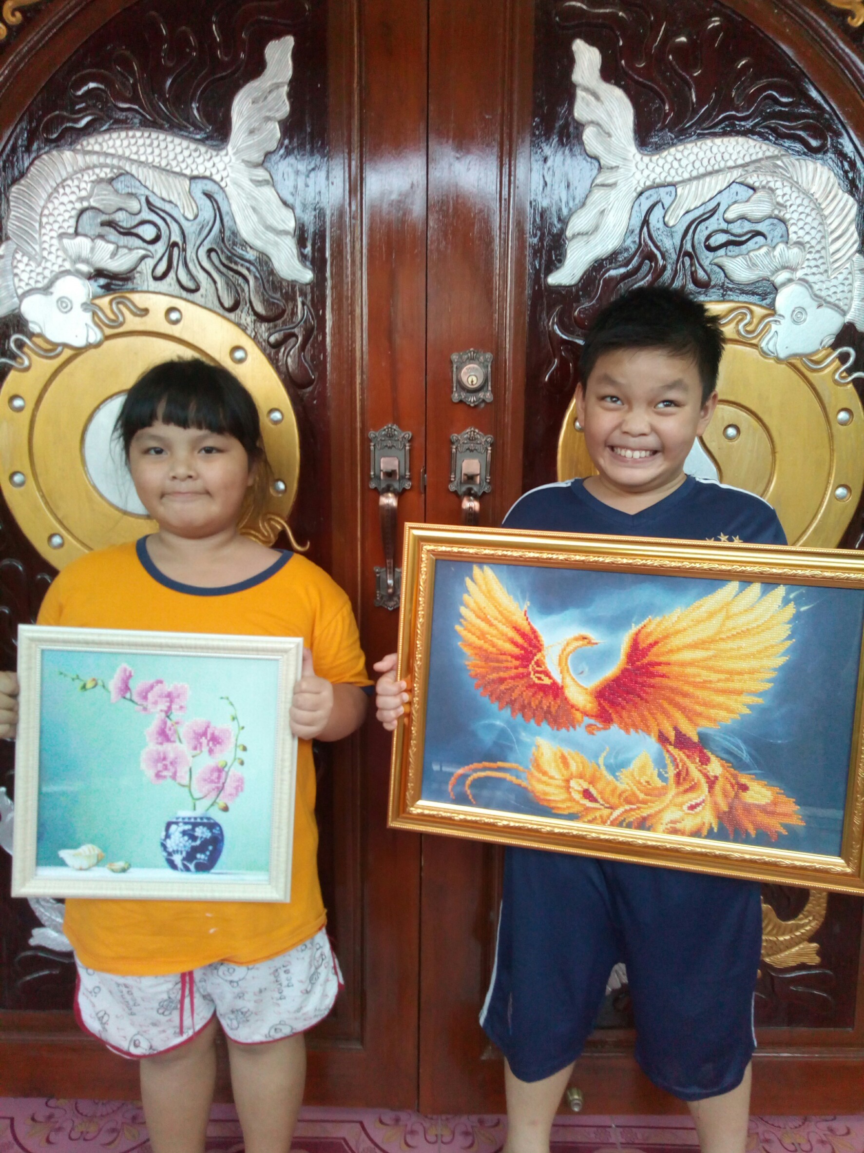 ไก่มงคล ครอสติสคริสตัล Diamond painting โมเสก ภาพติดเพชร งานฝีมือทำที่บ้าน DIY