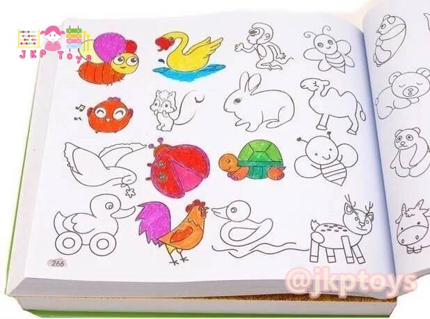 สมุดฝึกหัดวาดภาพระบายสี 8,000 รูป