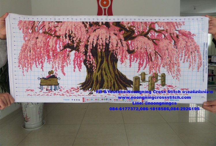 คู่บ่าวสาว ชุดปักครอสติส พิมพ์ลาย ครอสติสจีน งานฝีมือทำที่บ้าน DIY