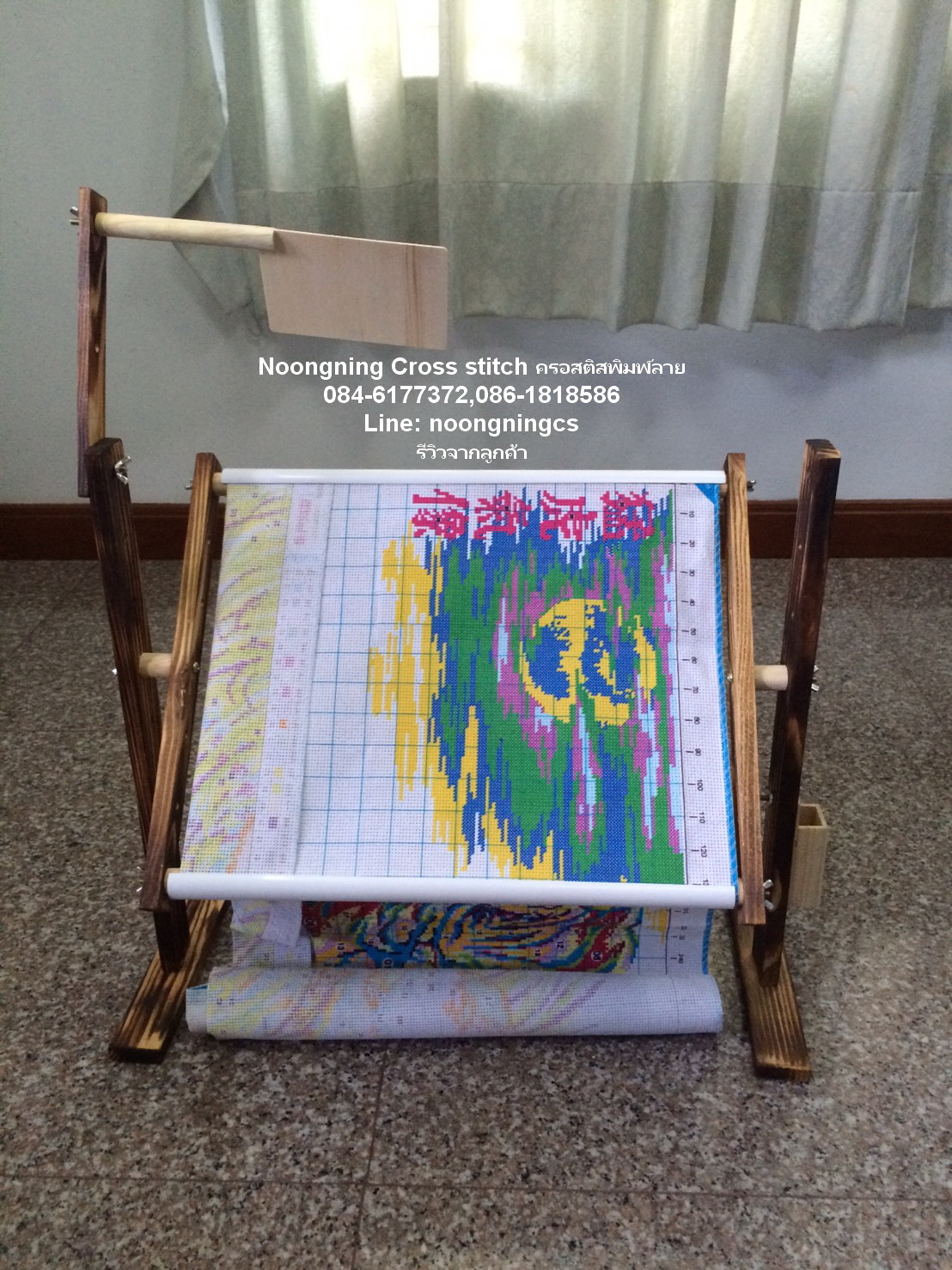 ฝูงช้าง ชุดปักครอสติช พิมพ์ลาย ครอสติสจีน งานฝีมือ DIY