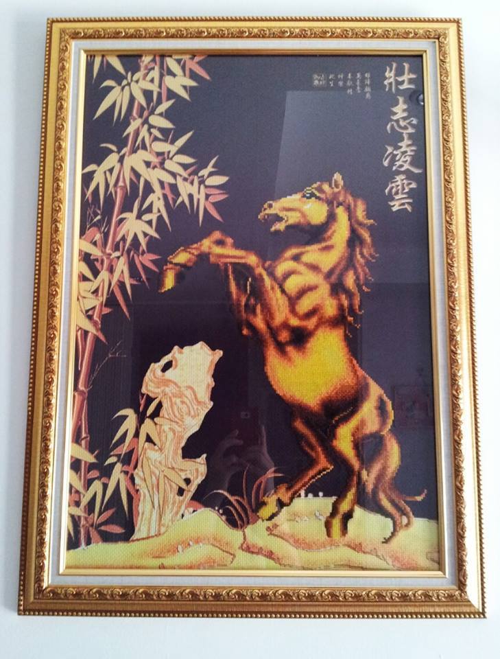 อินทรีย์ ชุดปักครอสติช พิมพ์ลาย ครอสติสจีน งานฝีมือ DIY