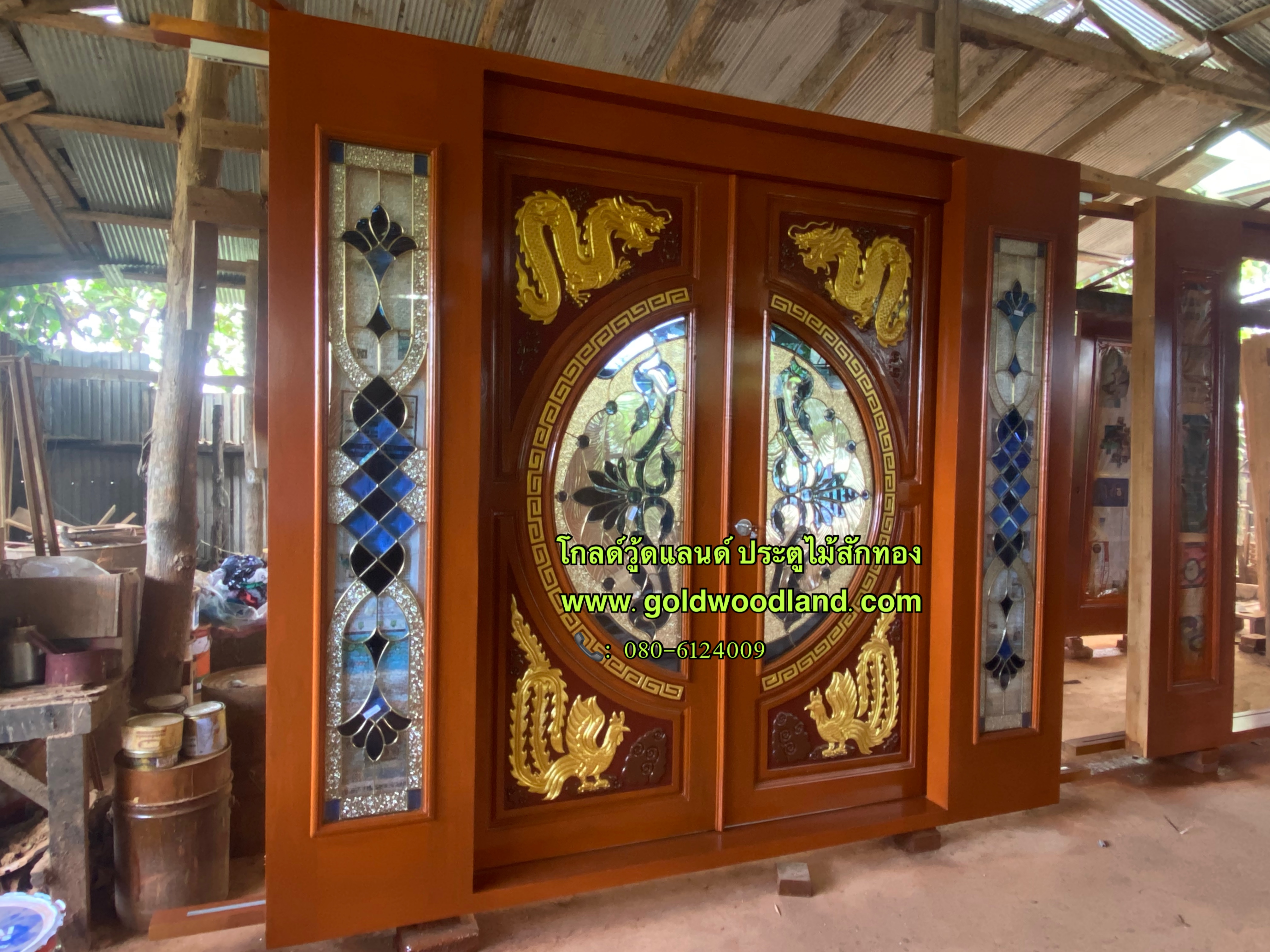 ประตู หน้าบ้านสวยๆ GS- 218 ชุดสำเร็จ