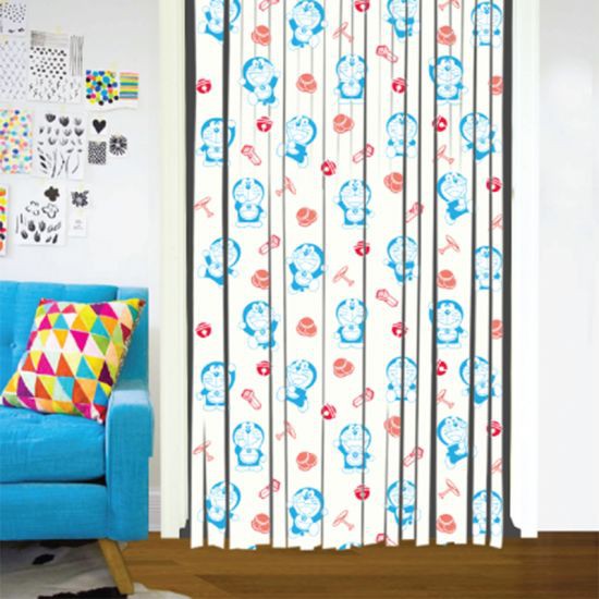 WSP มู่ลี่ประตูโดราเอมอน รุ่น TK-47/DO-019 ขนาด 80 x 200 ซม. สีฟ้า - แดง ดีไซน์เรียบหรู