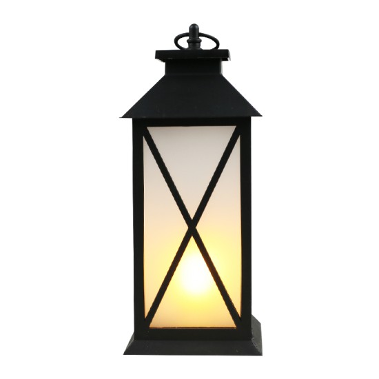 ตะเกียงเทียนพลาสติก LED PARIS KASSA HOME รุ่น B5227 ขนาด 13 x 13 x 30 ซม. สีดำ สำหรับประดับตกแต่งเพื่อความสวยงาม สบายตา