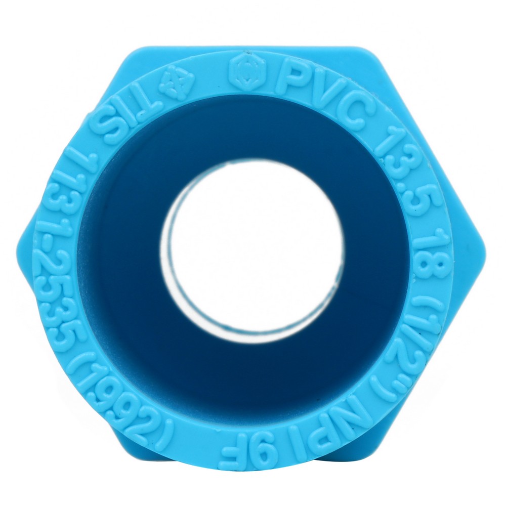 ท่อประปา ข้อต่อ ท่อน้ำ ท่อPVC ข้อต่อตรงเกลียวนอก-หนา SCG 1/2" สีฟ้า MPT STRAIGHT PVC SOCKET SCG 1/2" LIGHT BLUE