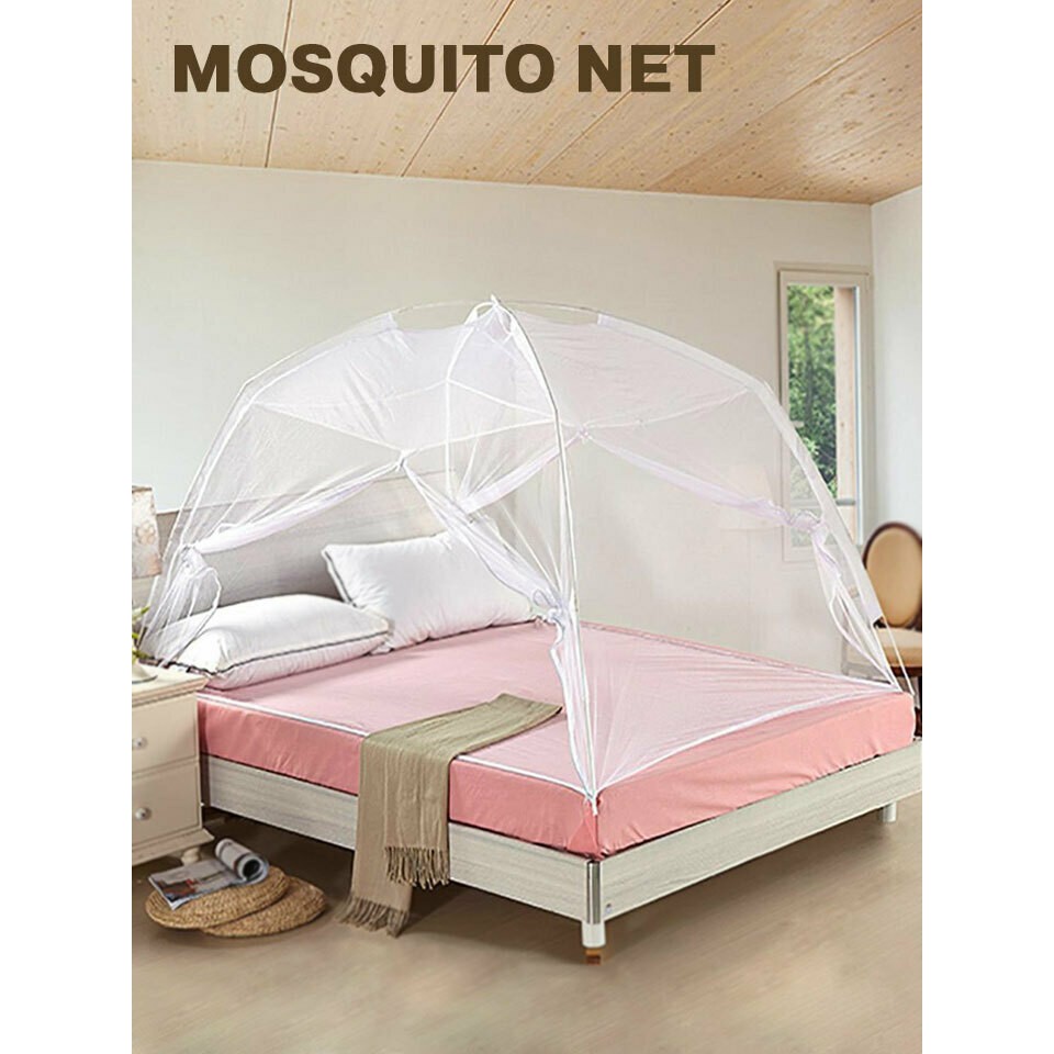 !!สินค้าขายดี!! มุ้งครอบกันยุง มุ้งกันยุง กันแมลง Queen Size Mosquito Net