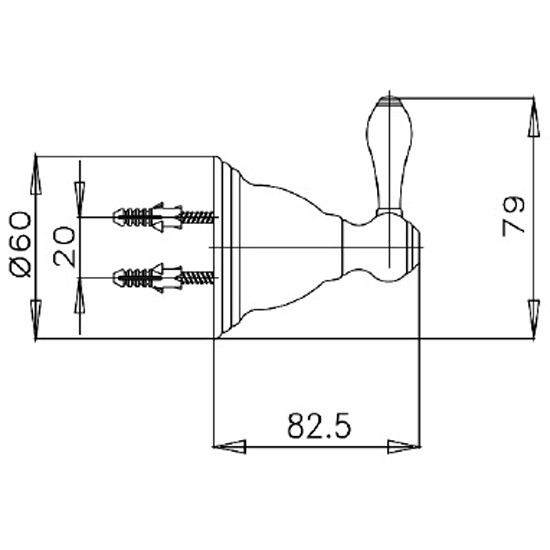 ขอแขวนผ้า COTTO CT040(HM) สีโครม อุปกรณ์จัดเก็บภายในห้องน้ำ