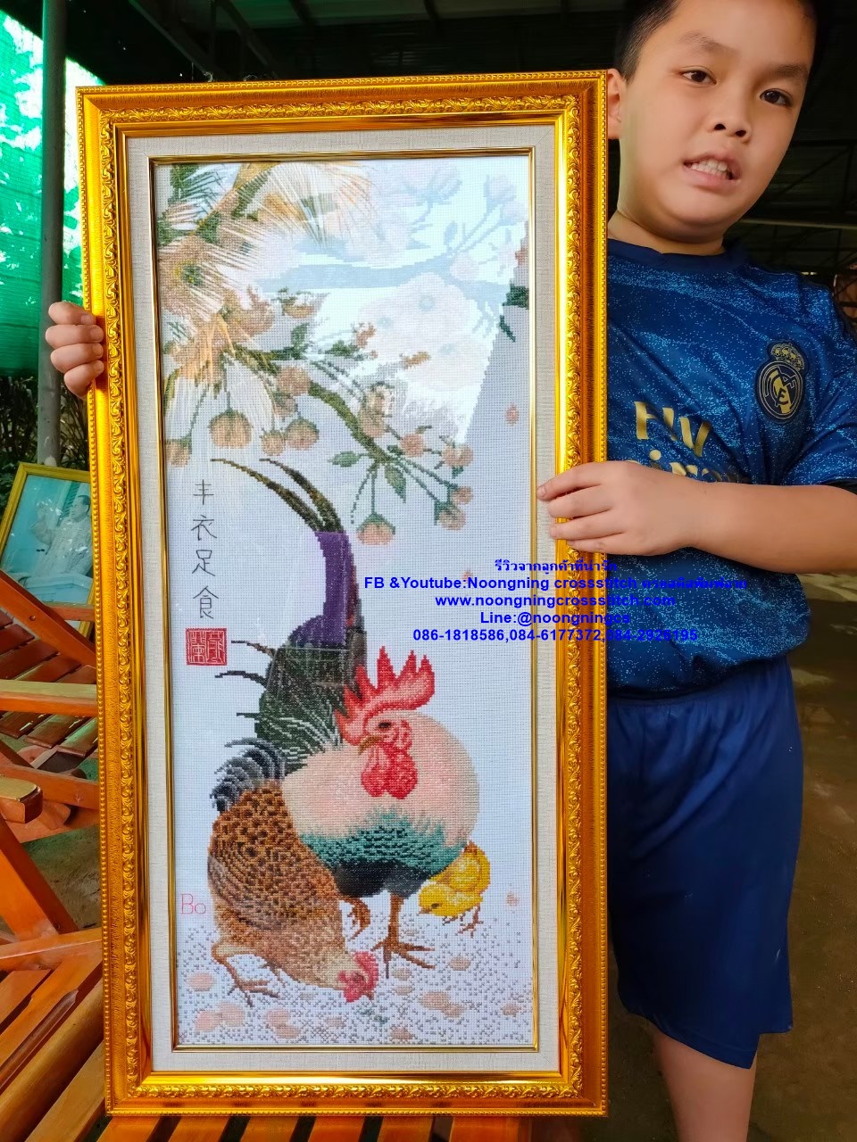 ผลไม้รวม ชุดปักครอสติส พิมพ์ลาย ครอสติสจีน งานฝีมือทำที่บ้าน DIY