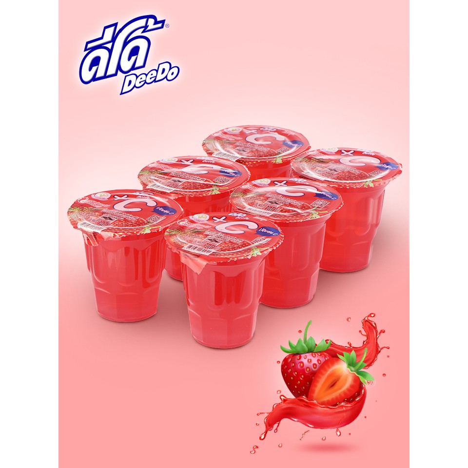 !!สินค้าขายดี!! DEEDO น้ำรสผลไม้แบบถ้วย 140 มล. 6 ถ้วย DEEDO Fruit-Flavoured Juice Cup 140 ml