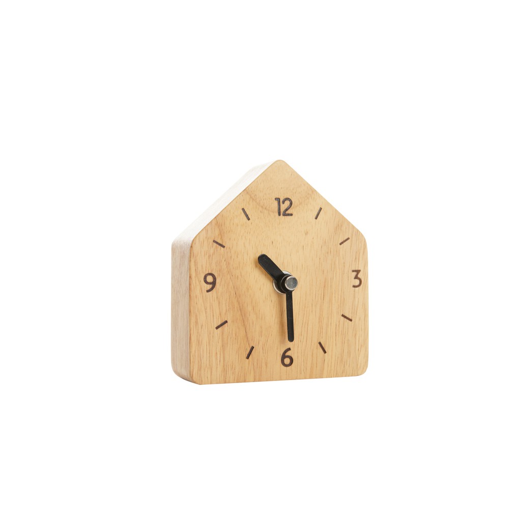 The Wood's Tale นาฬิกาตั้งโต๊ะ นาฬิกาไม้ เดินเงียบ HOUSE TABLE CLOCK จากไม้แท้ธรรมชาติ