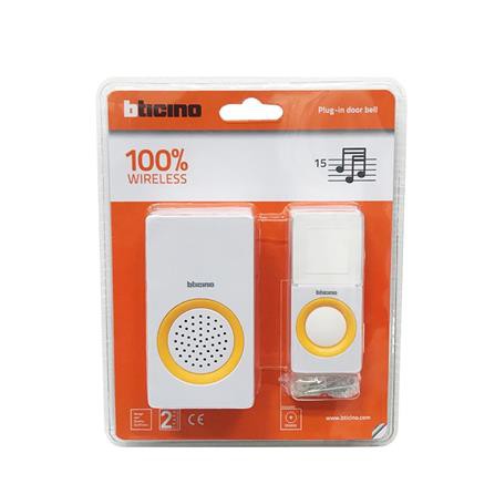 กระดิ่งไร้สาย B-TICINO 393013 LED แสดงที่ตัวรับสัญญาณ