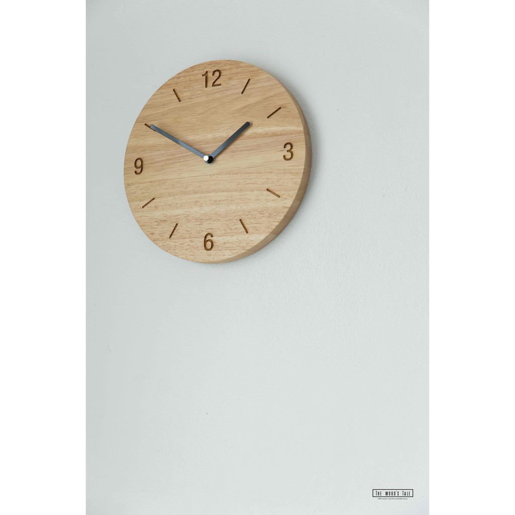 The Wood's Tale นาฬิกาแขวนผนัง นาฬิกาไม้ เดินเงียบ WALL CLOCK สำหรับแขวนผนังหรือตั้งโต๊ะ