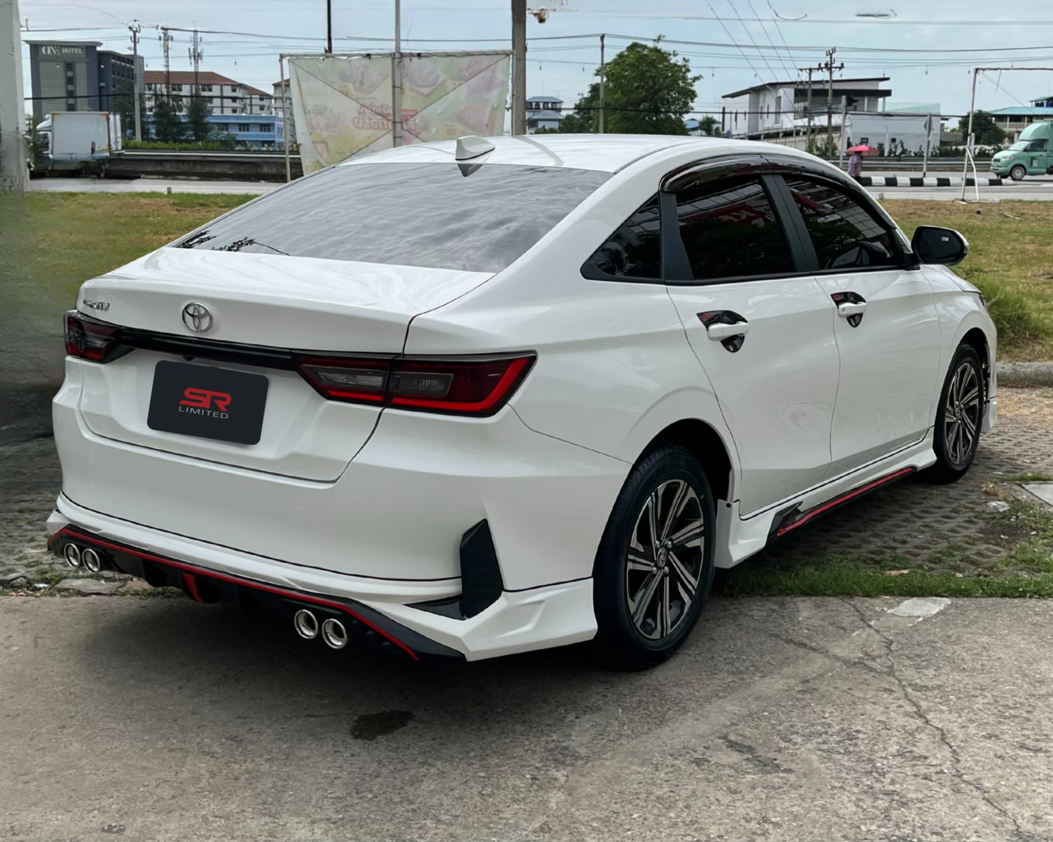 ชุดแต่งรถ-สเกิร์ต-สปอยเลอร์ Toyota New Yaris Ativ 2022 2023 2024