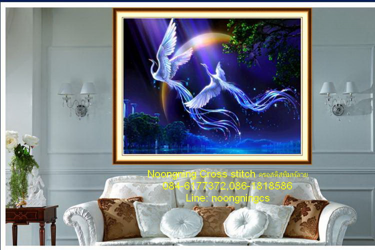 ม้า ชุดปักครอสติส พิมพ์ลาย ครอสติสจีน งานฝีมือทำที่บ้าน DIY