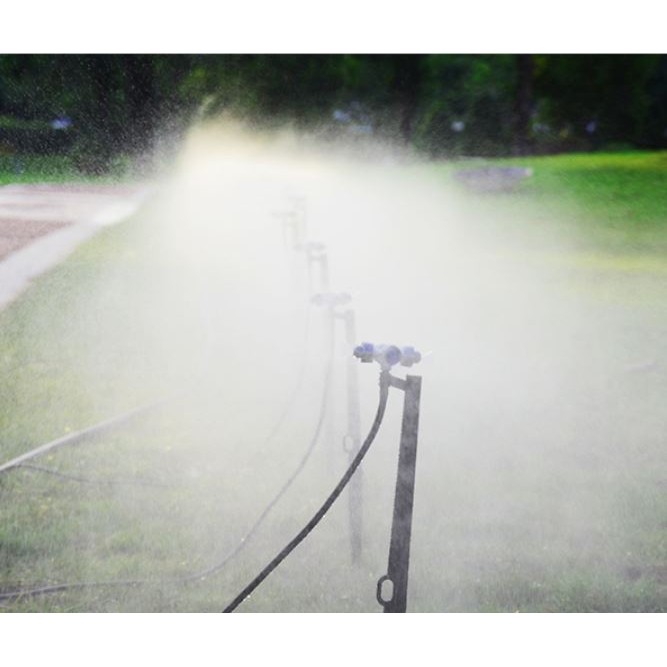 หัวพ่นหมอกเทา-ขาว 4 ทิศทาง (1 แพ็ค 2 ตัว) ลดละอองฝุ่น pm 2.5 รดน้ำต้นไม้ สนามหญ้า สวนกล้วยไม้ B053