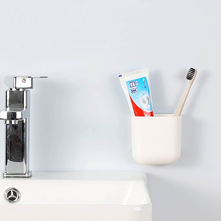 [พร้อมส่ง] กล่องใส่ของอเนกประสงค์ ที่วางมือถือ ที่วางรีโมท ที่วางแปรงสีฟันยาสีฟัน ที่ใส่ของติดผนัง