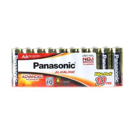 ถ่านอัลคาไลน์ PANASONIC LR6T/10SL AA ผลิตจากวัสดุคุณภาพดี