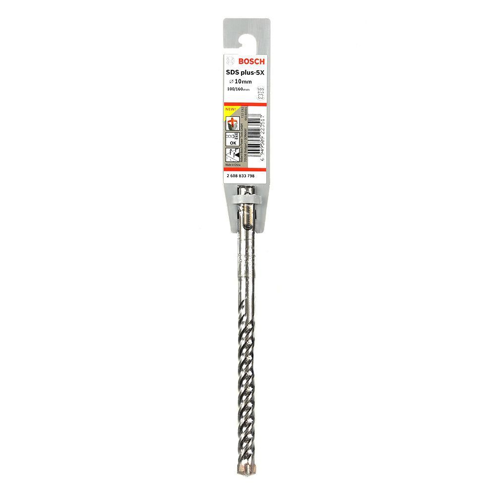 ดอกสว่านโรตารี่ BOSCH SDS PLUS-5X, 10x100/160 สว่านและดอกสว่าน CONCRETE DRILL BIT BOSCH SDS PLUS-5X, 10x100/160