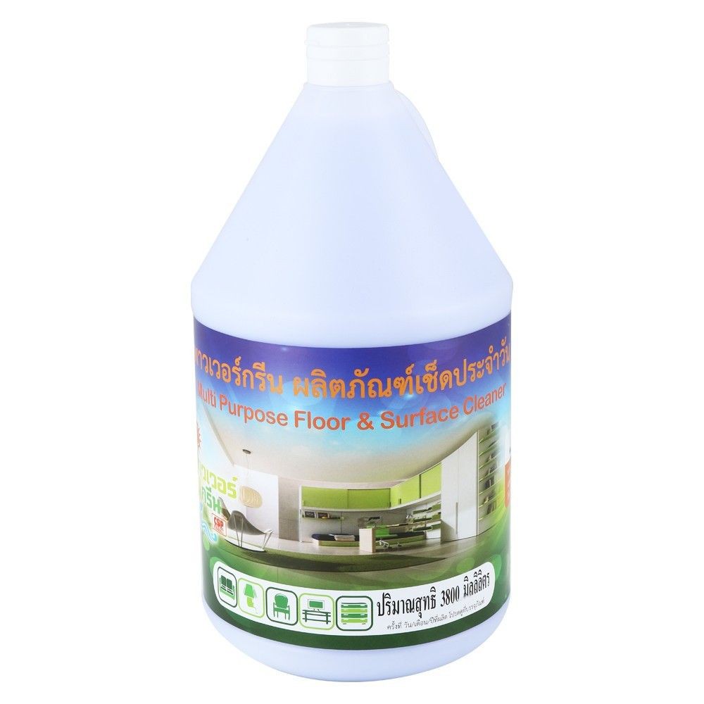 น้ำยาทำความสะอาดพื้น POWER GREEN 3.8 ลิตร สีม่วง LIQUID CLEANING FLOOR POWER GREEN 3.8L VIOLET