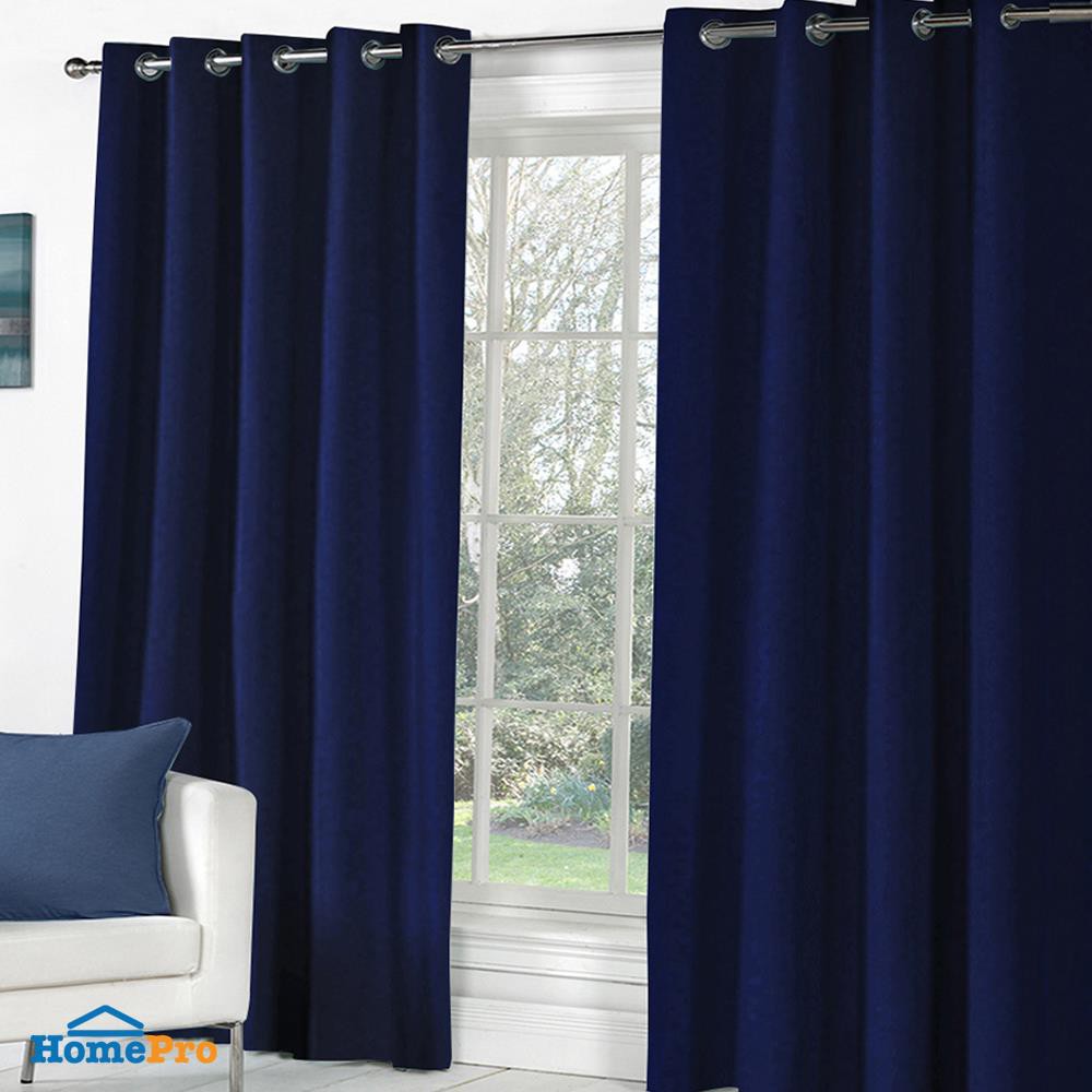ผ้าม่าน EYELET CHILD FREEDOM STYLE SILKY UV 140X220 ซม. สีน้ำเงิน ผ้าม่านประตู CURTAIN ผ้าม่านและมู่ลี่