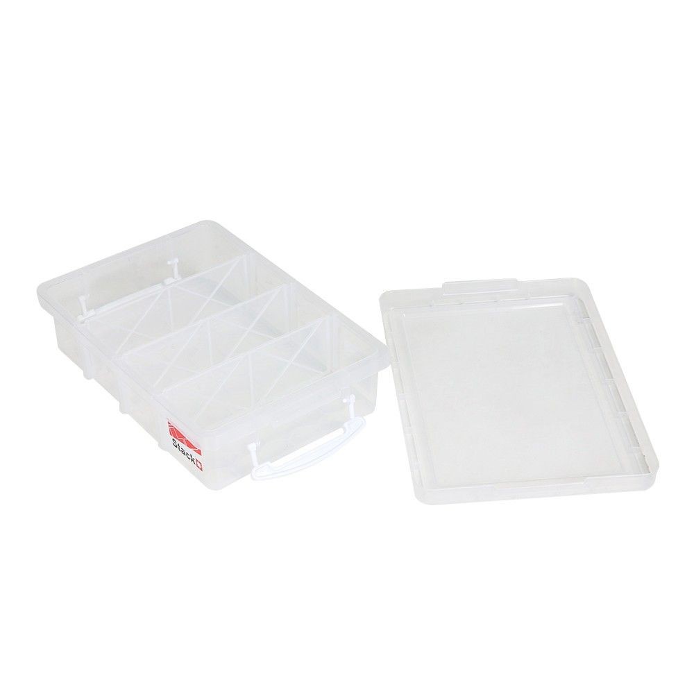 กล่องเก็บของ 37.5x25.6x10cm 57291 STACKO ใส