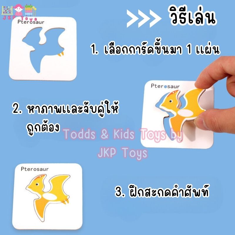 Todds & Kids Toys by JKP Toys จิ๊กซอว์จับคู่ เดาซิว่าฉันเป็นใคร พร้อมกล่องเก็บพกพาง่าย Guess who I am?