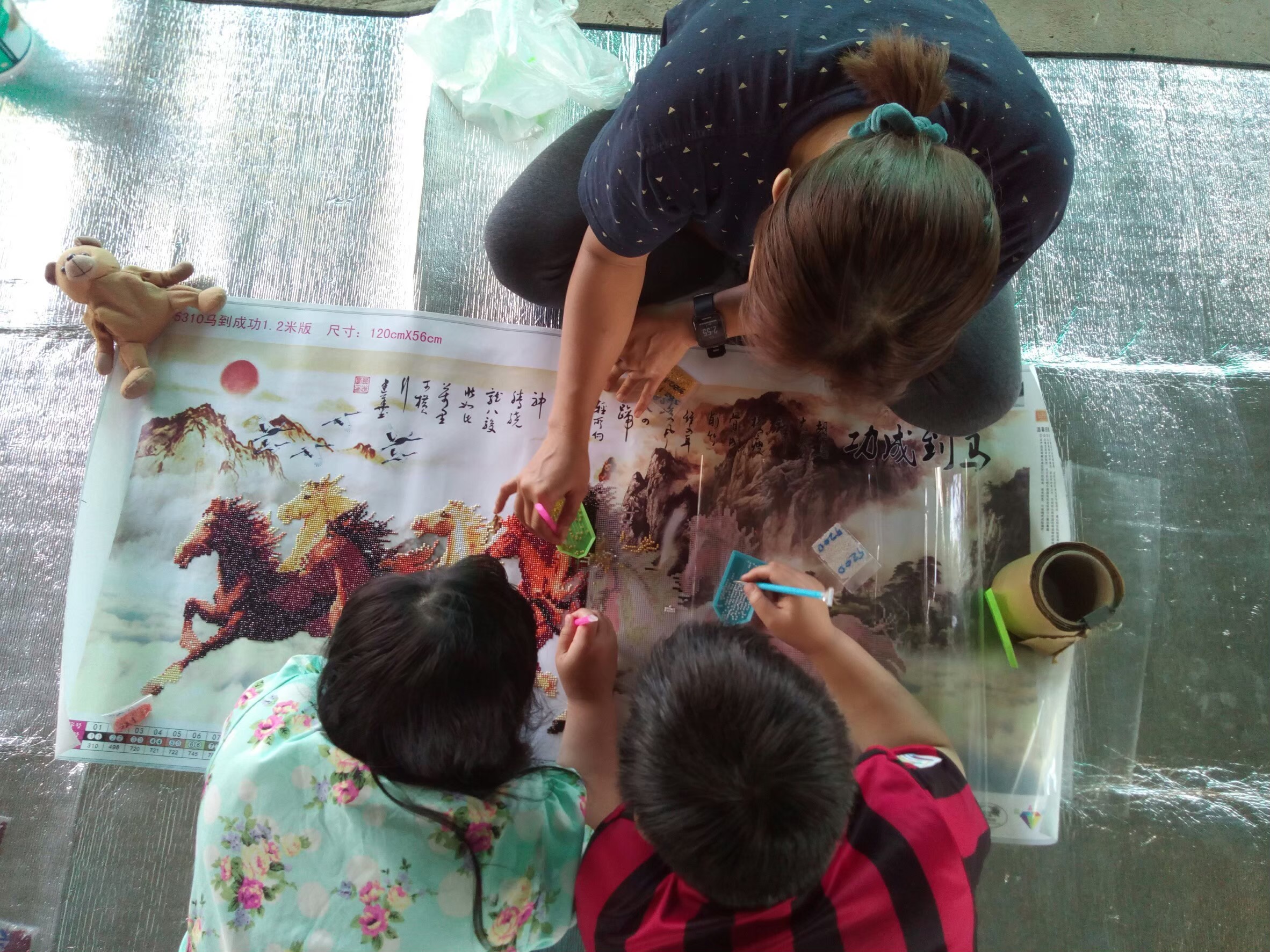 เจ้าแม่กวนอิม ครอสติสคริสตัล Diamond painting โมเสก ภาพติดเพชร งานฝีมือทำที่บ้าน DIY