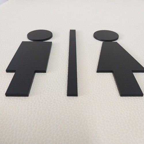 ป้ายห้องน้ำ อะคริลิค สูง 13 cm. สไตล์ LOFT