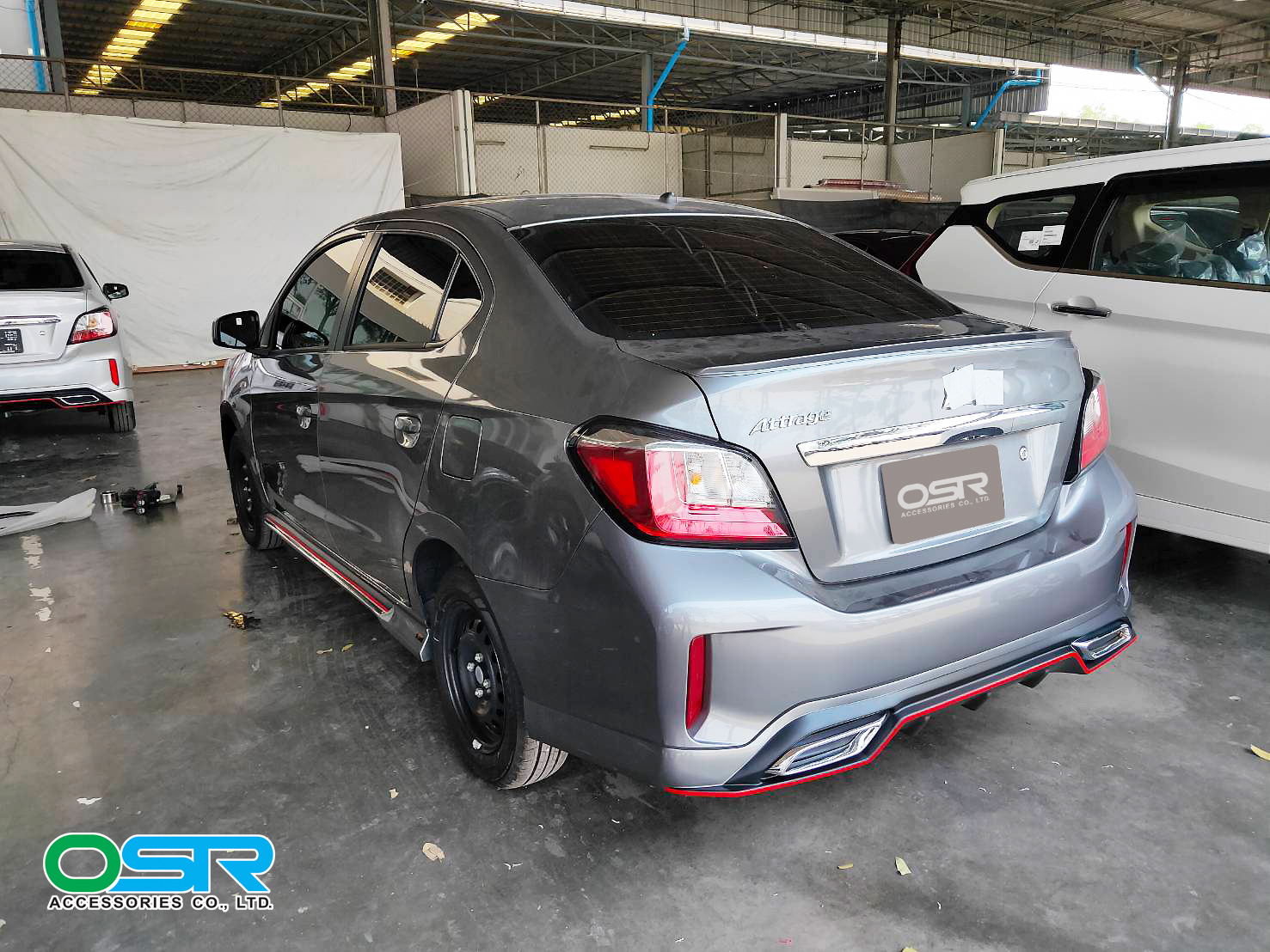 ชุดแต่งรถ สเกิร์ต-สปอยเลอร์ New Mitsubishi Attrage 2020 ทรง SR-Limited By OSR
